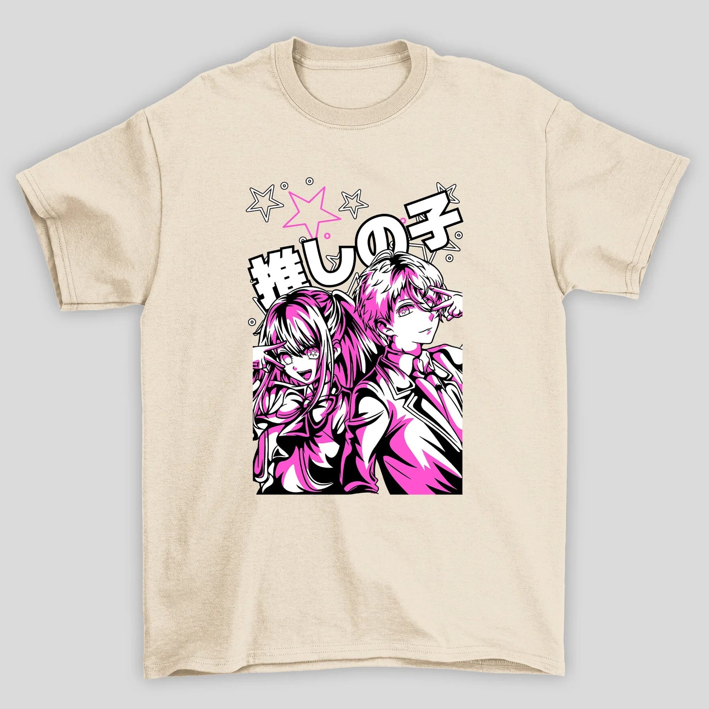 Camiseta Básica Unissex Aqua e Ruby Kanji Oshi No Ko