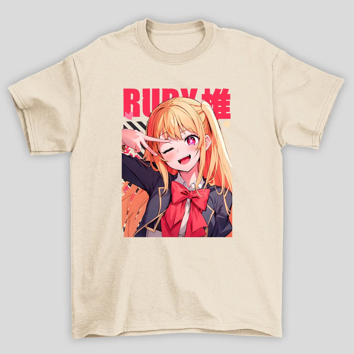 Camiseta Básica Unissex Ruby Kanji Piscando Oshi No Ko