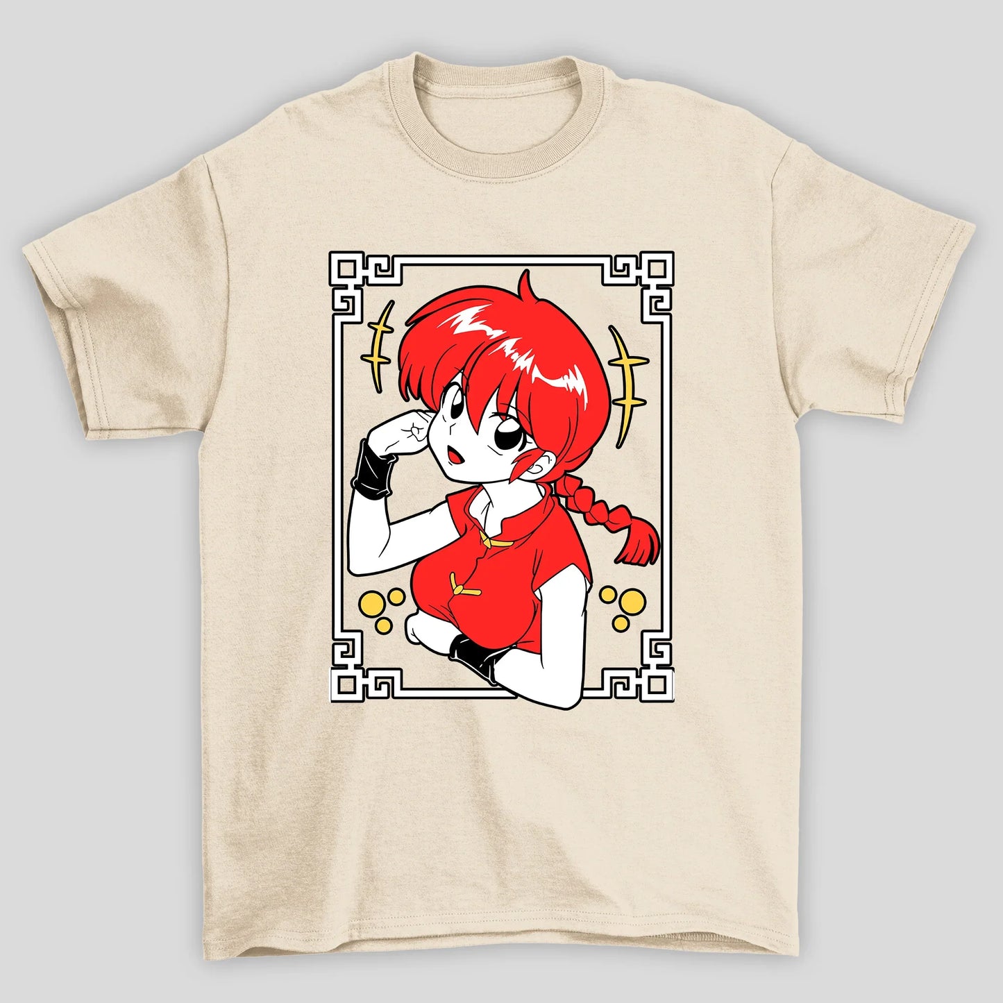 Camiseta Básica Unissex Ranma Saotome Adornos