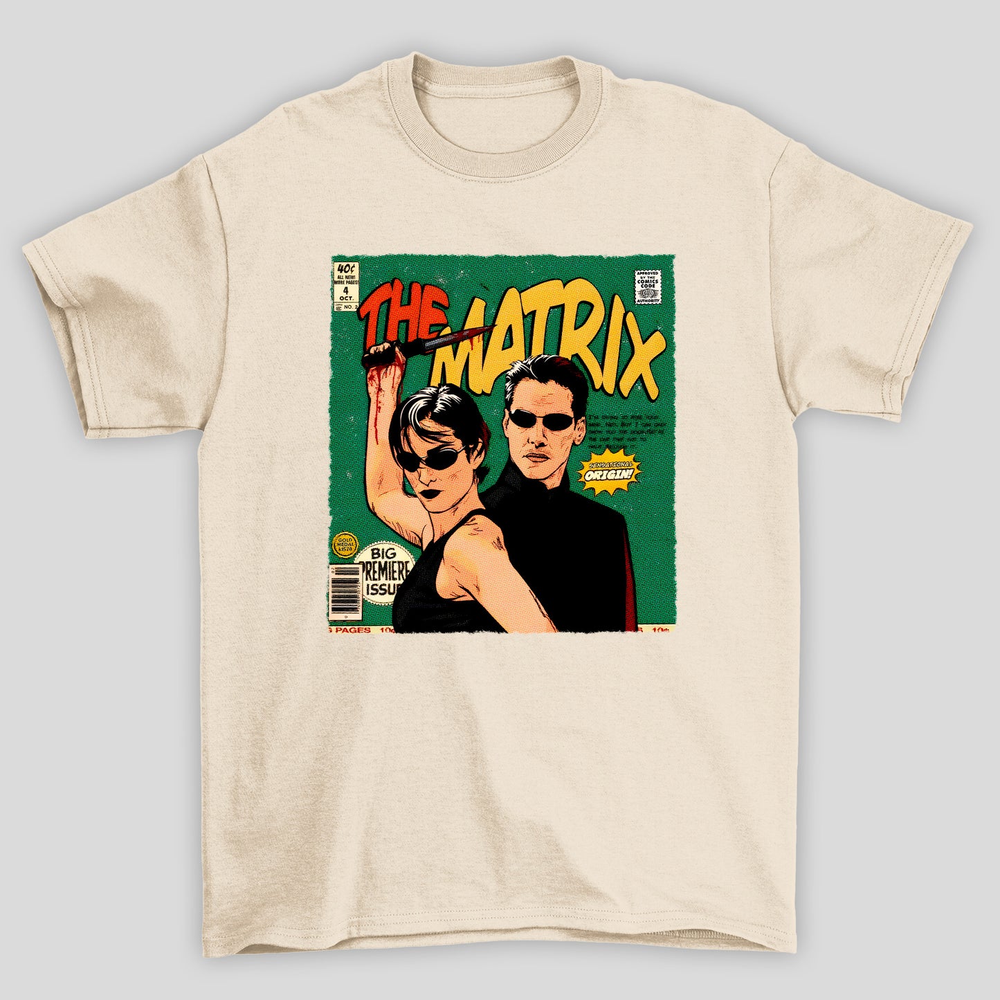 Camiseta Básica Unissex Capa Hq Neo Trinity Matrix