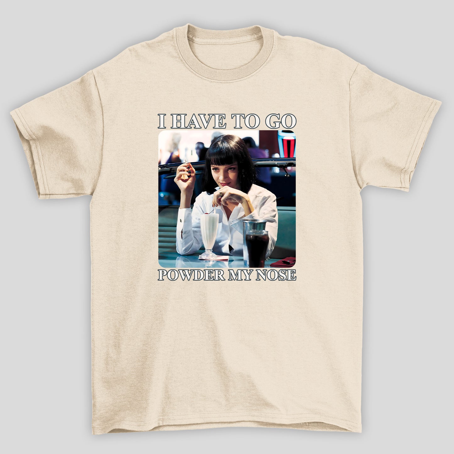 Camiseta Básica Unissex Mia Poder My Nose Pulp Fiction