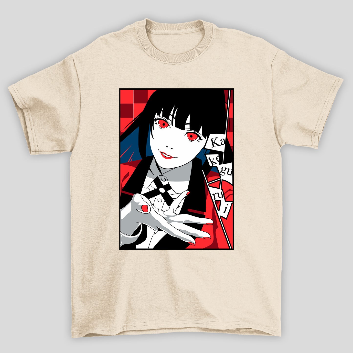 Camiseta Básica Unissex Yumeko Jabami Rosto Kakegurui