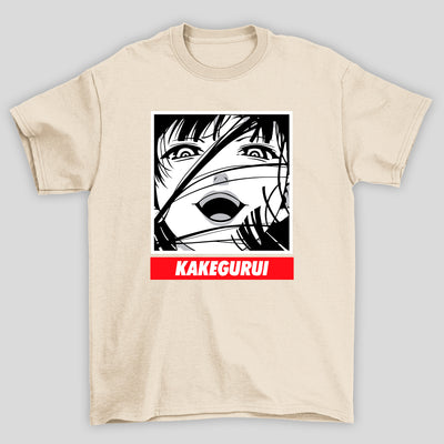 Camiseta Básica Unissex Yumeko Jabami Rosto Sorriso Kakegurui