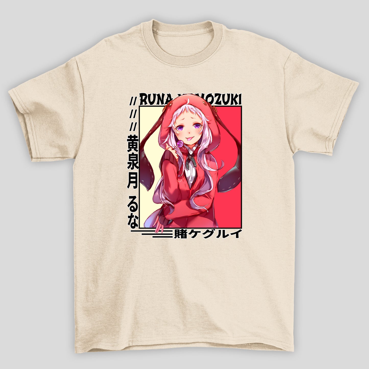 Camiseta Básica Unissex Runa Yomozuki Kanji Kakegurui 2