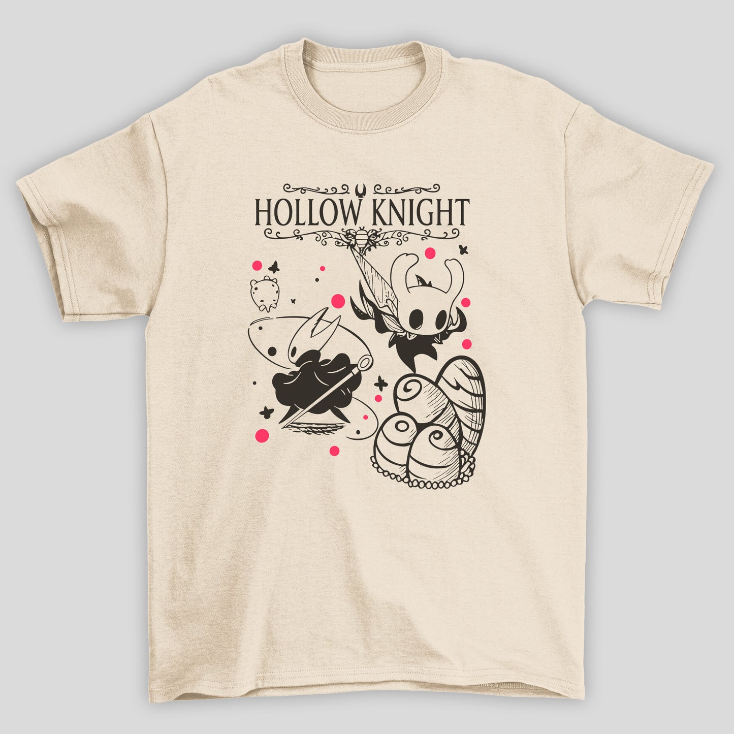 Camiseta Básica Unissex Hollow Knight Hornet Ovos