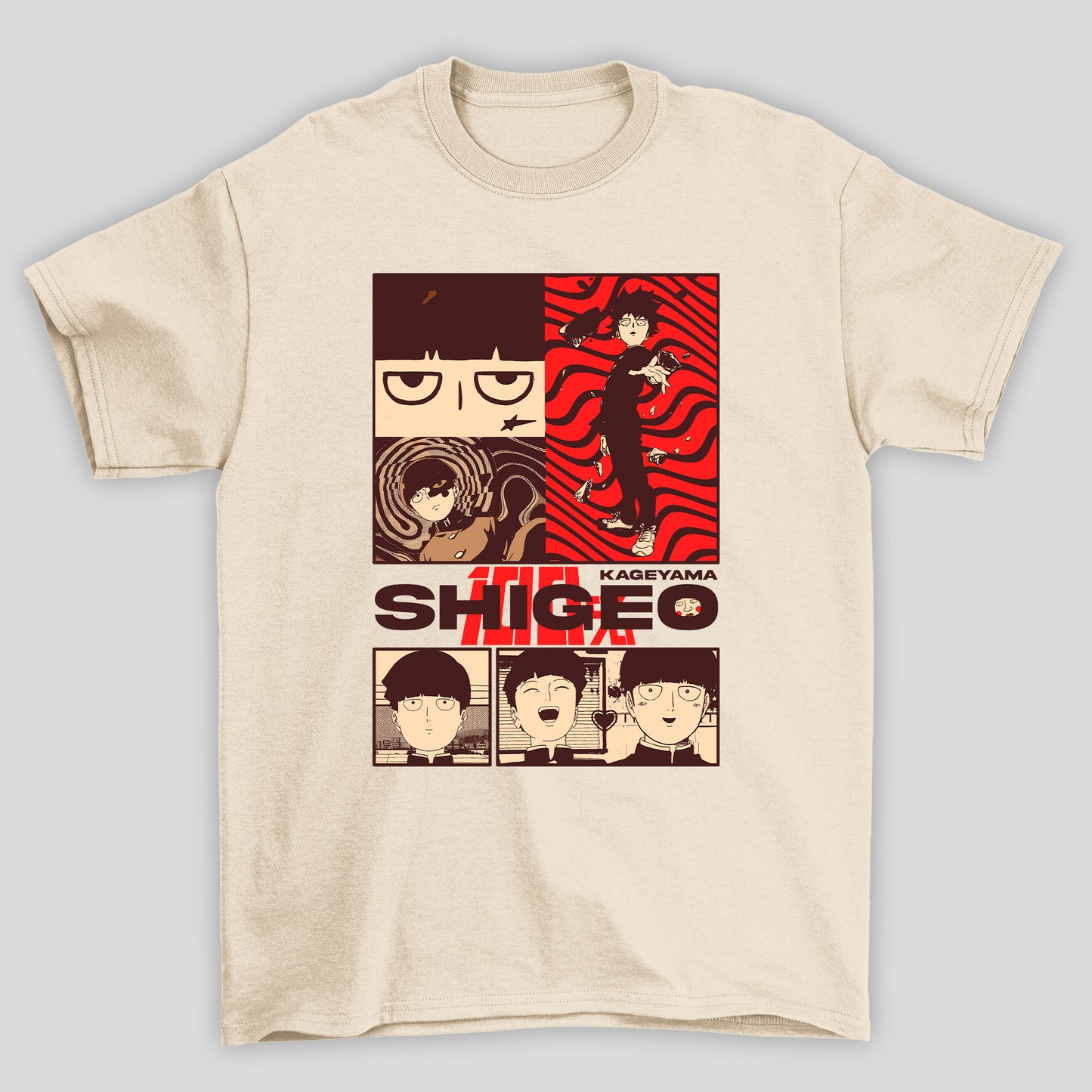 Camiseta Básica Unissex Shigeo Kageyama Montagem Mob Psycho 100