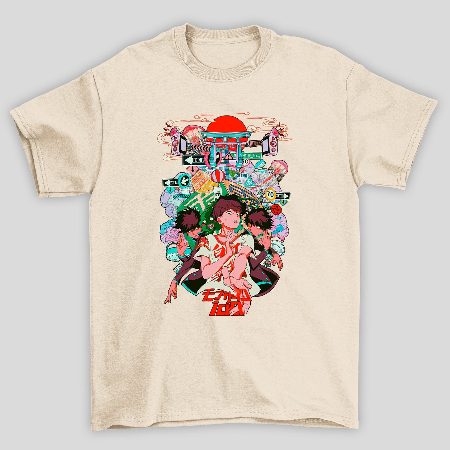Camiseta Básica Unissex Shigeo Kageyama Cidade Mob Psycho 100