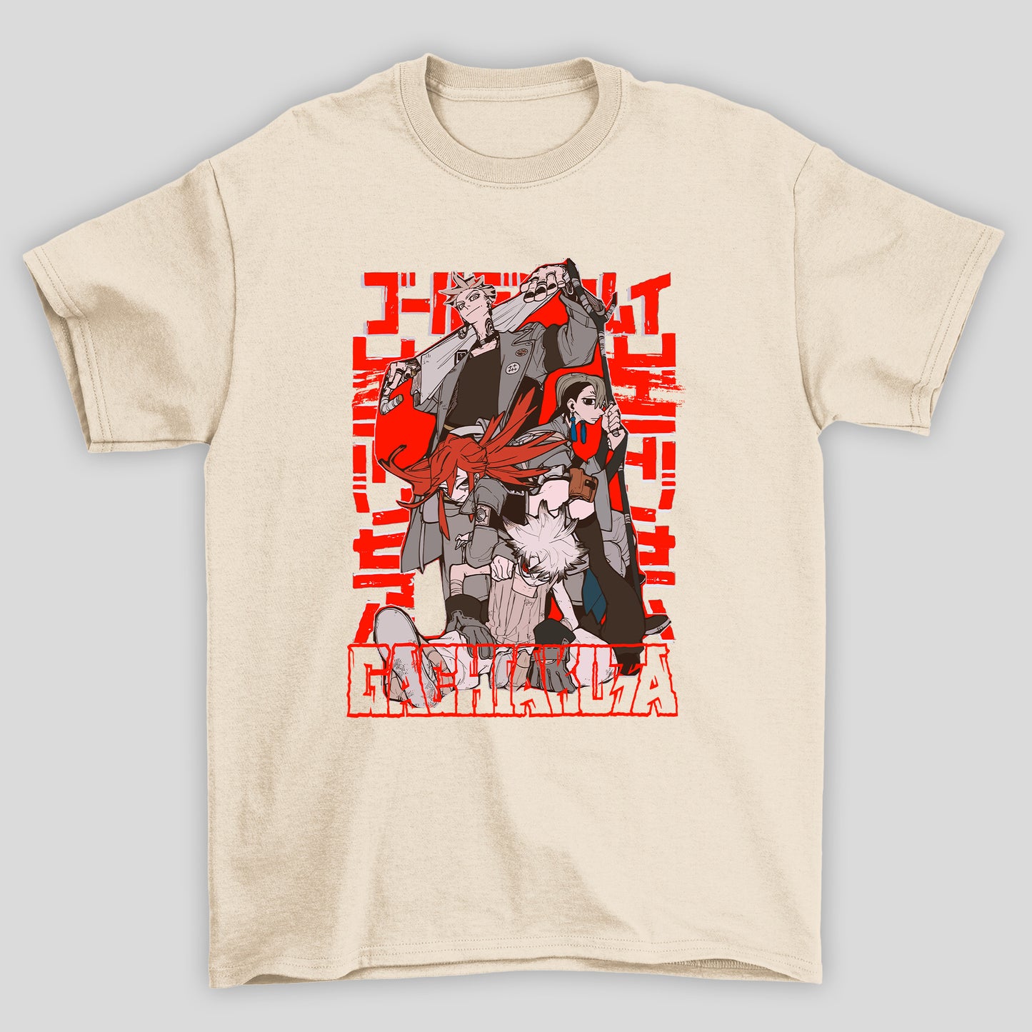 Camiseta Básica Unissex Personagens Kanji Gachiakuta
