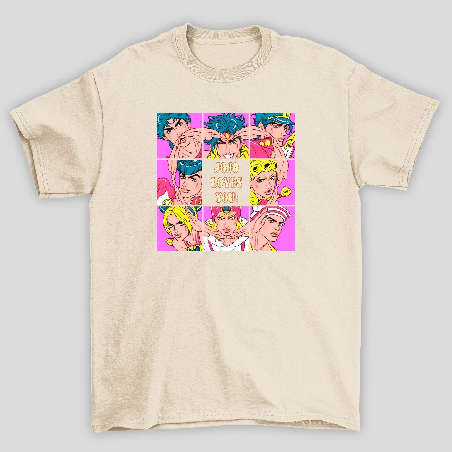 Camiseta Básica Unissex JoJo no Kimyou na Bouken Jojo Loves