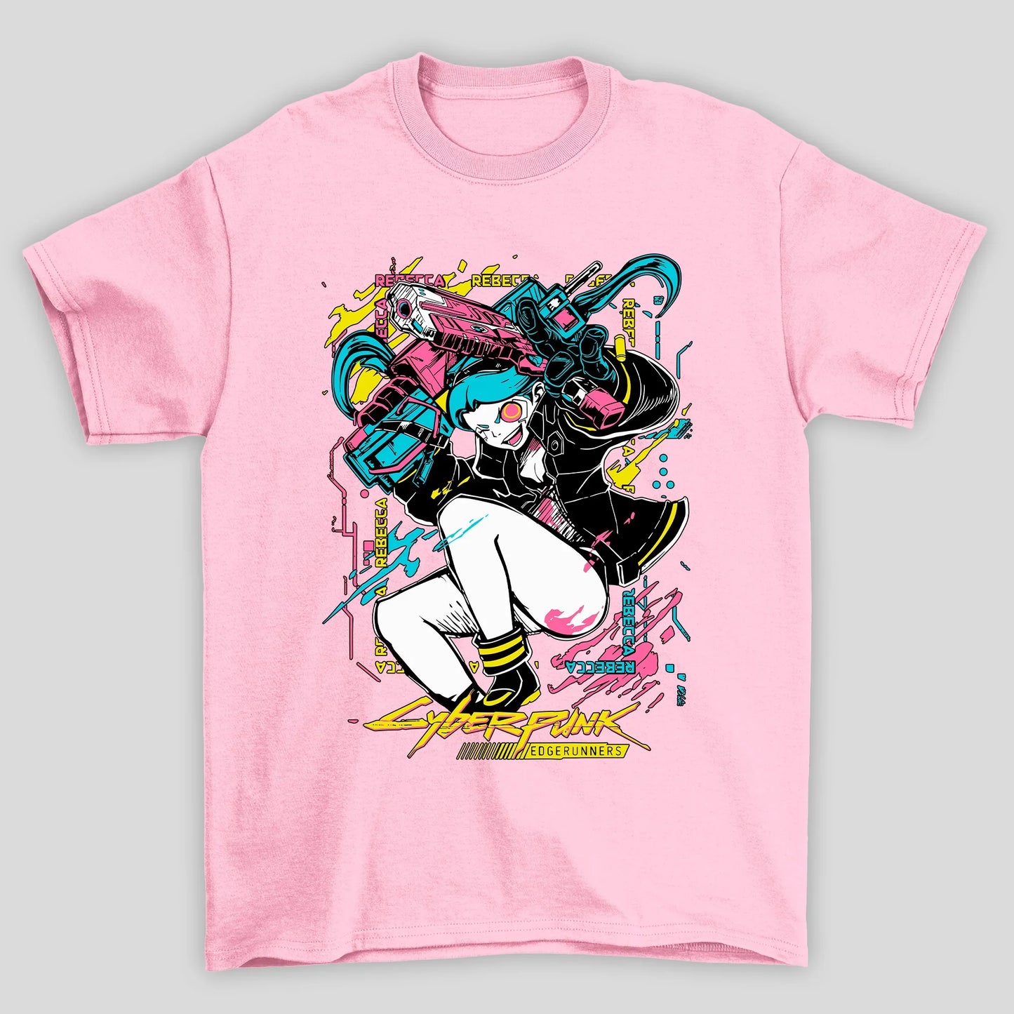 Camiseta Básica Unissex Cyberpunk Rebecca