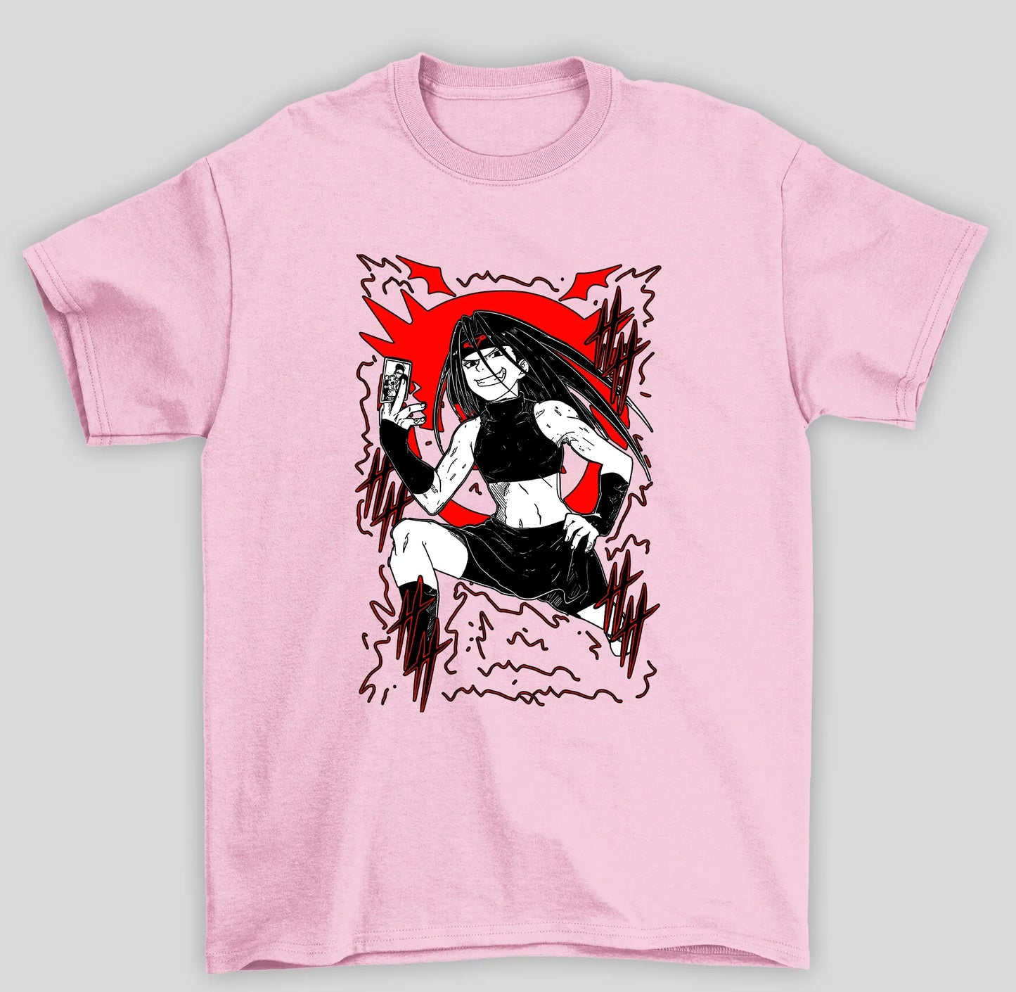 Camiseta Básica Unissex Fullmetal Alchemist Envy- rosa bebe