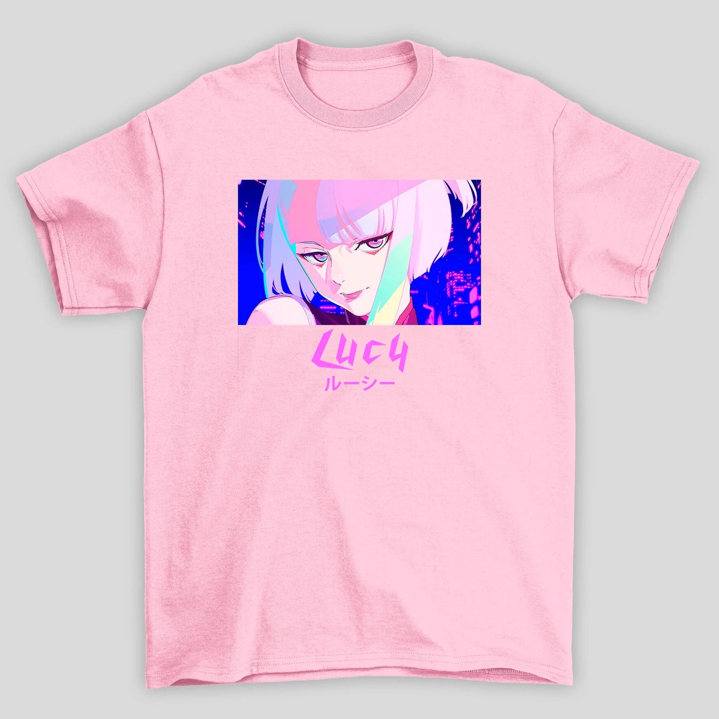 Camiseta Básica Unissex Lucy Anime CyberPunk