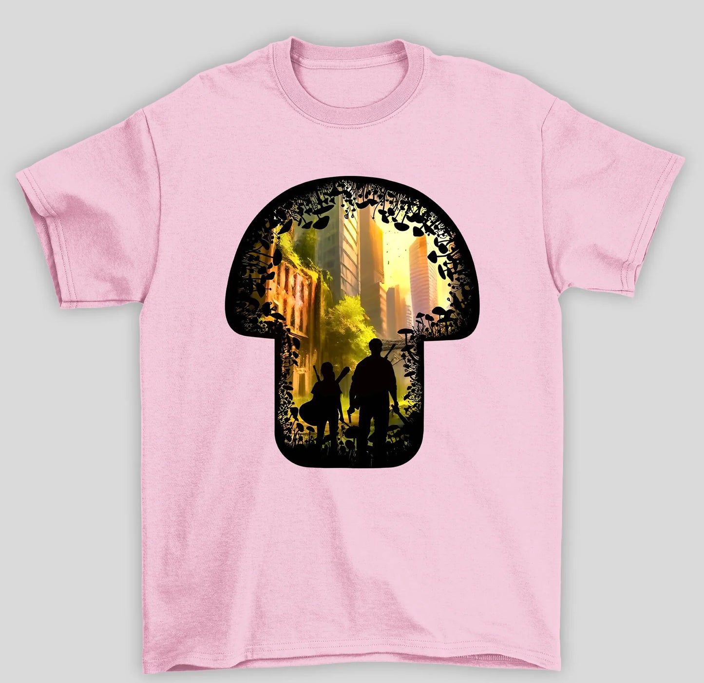 Camiseta Básica Unissex The Last Of Us Cogumelos