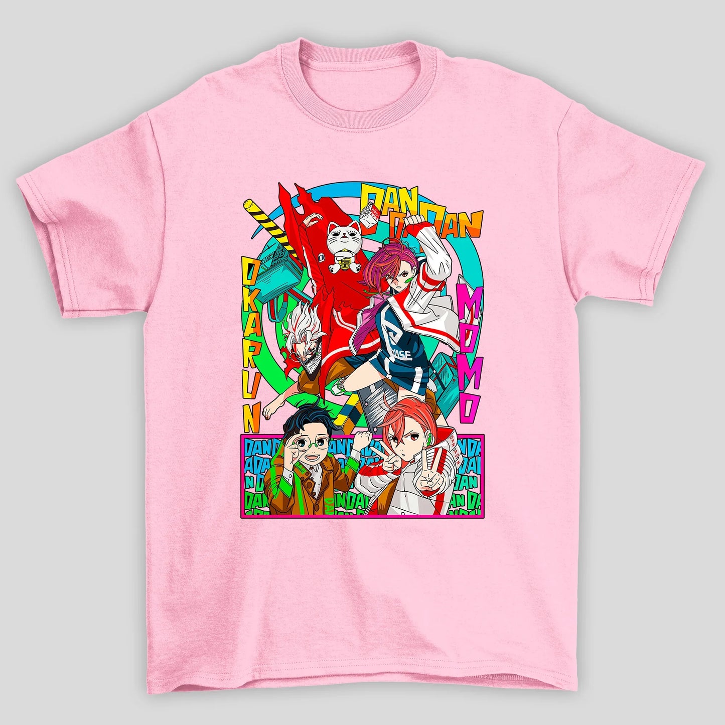 Camiseta Básica Unissex Dandadan Okarun Momo Ayase Okarun
