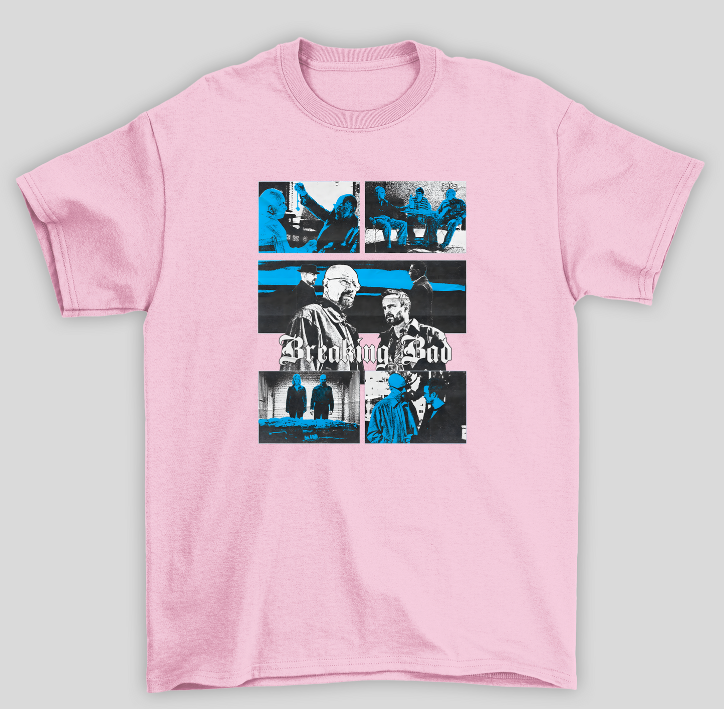 Camiseta Básica Unissex Breaking Bad Azul - rosa bebe