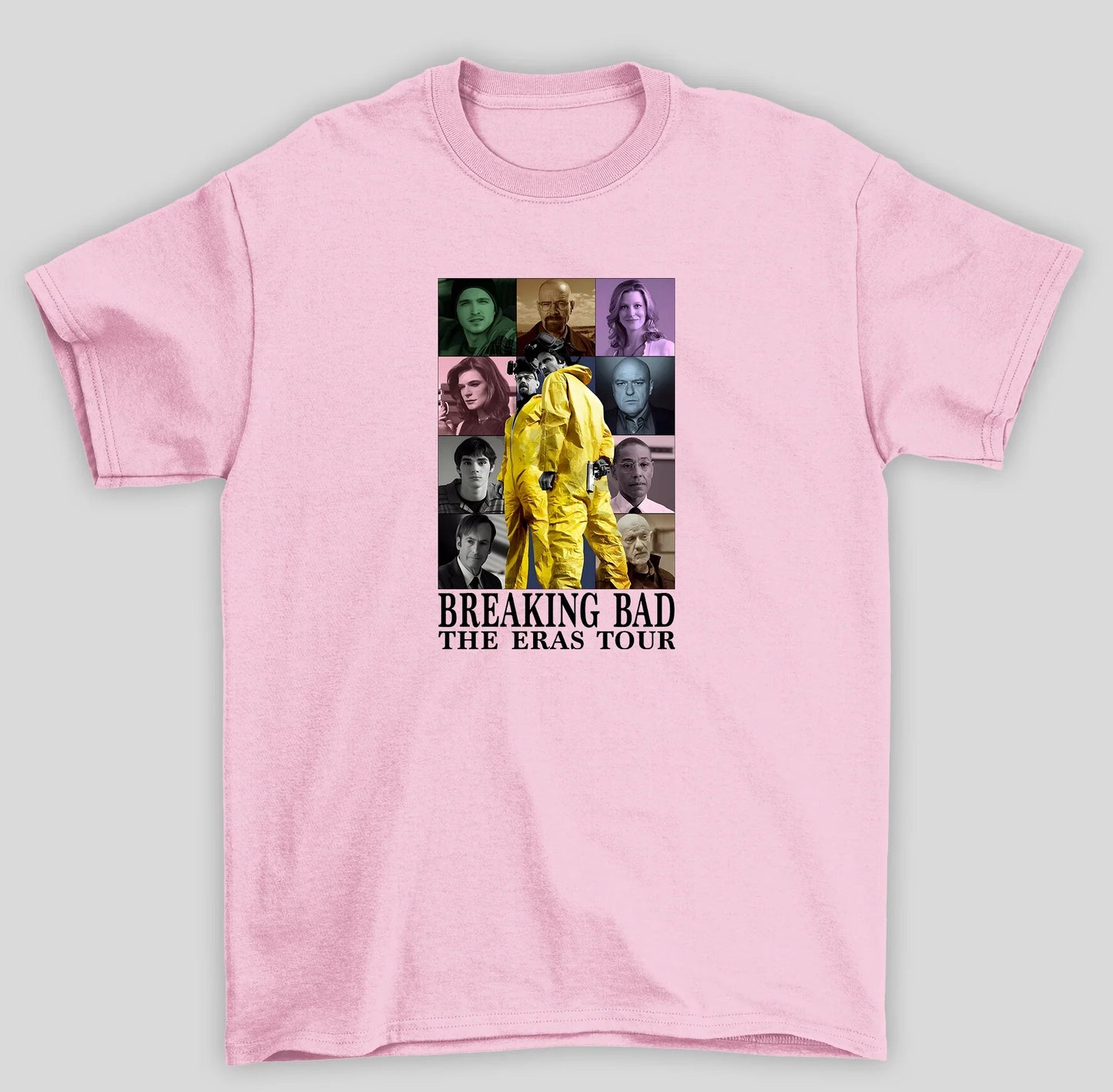 Camiseta Básica Unissex Breaking Bad The Eras Tour- rosa bebe