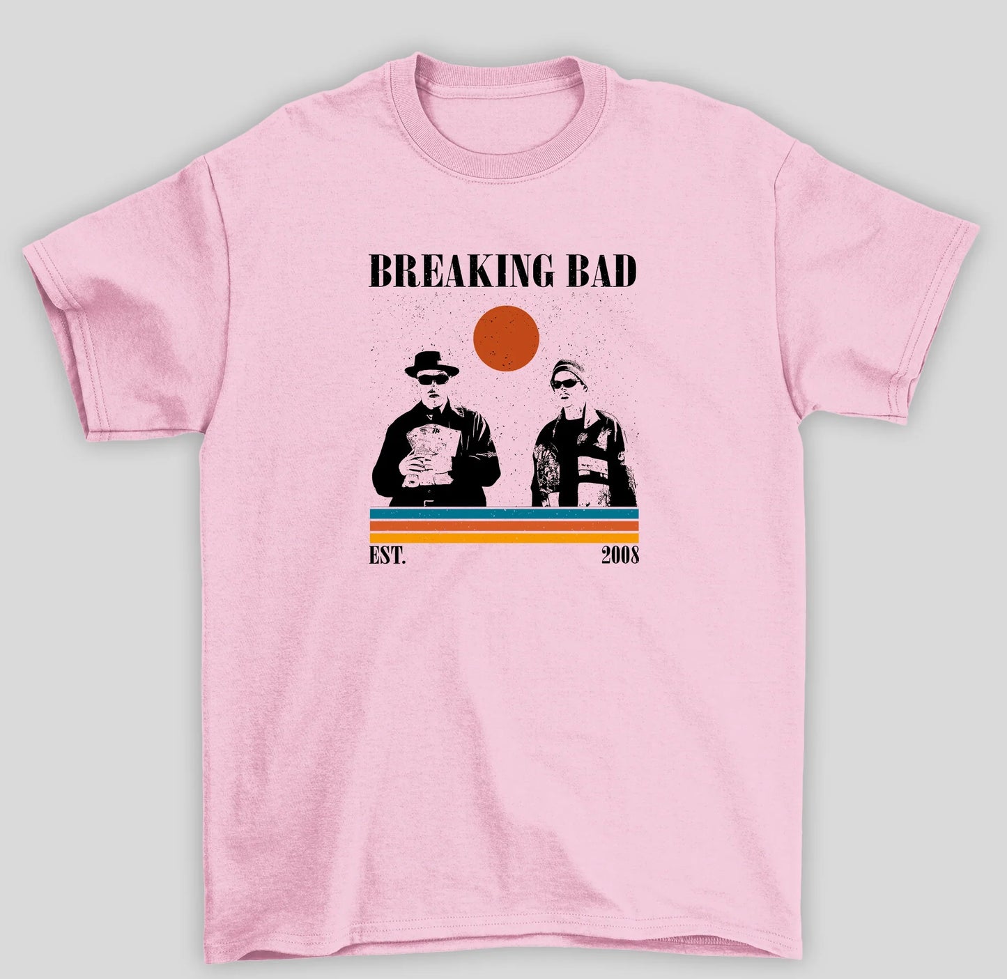 Camiseta Básica Unissex Breaking Bad Sol Est- rosa bebe