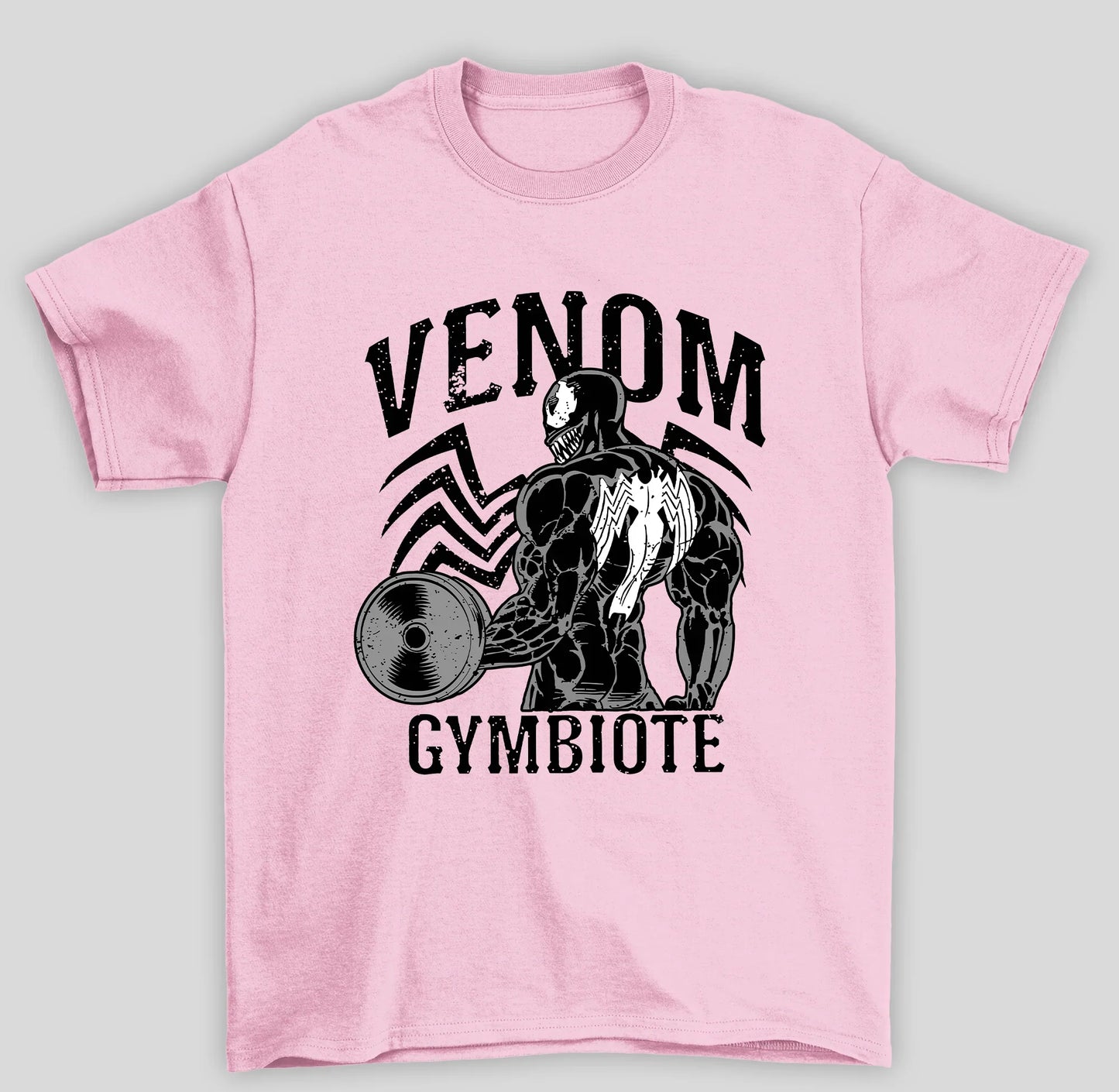 Camiseta Básica Unissex Venom Gymbiote- ROSA BEBE