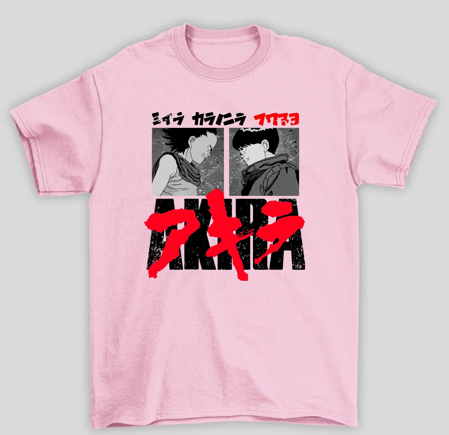 Camiseta Básica Unissex Akira Rivals- rosa bebe