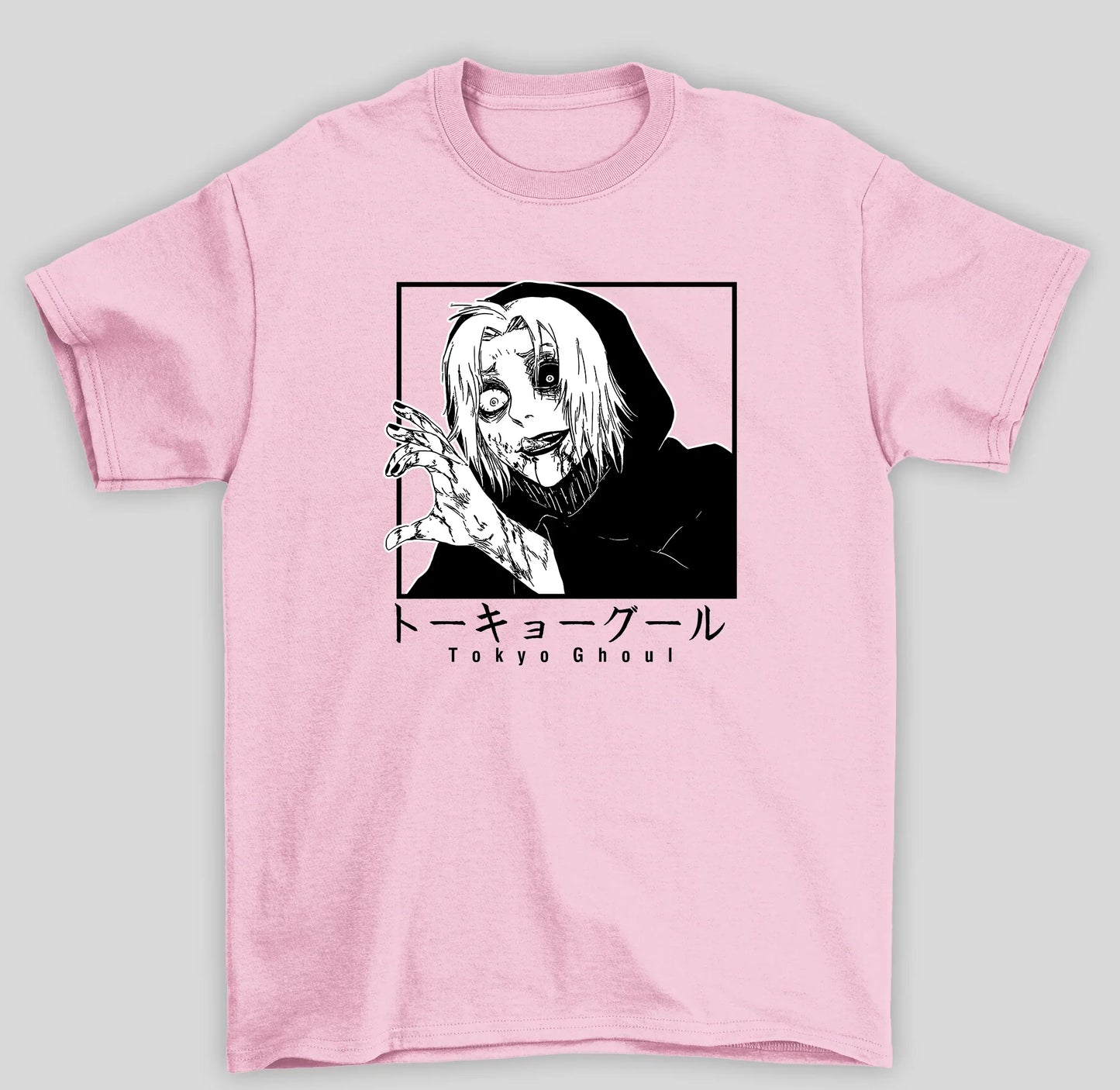Camiseta Básica Unissex Tokyo Ghoul Anime Seidou Takizawa- ROSA BEBE