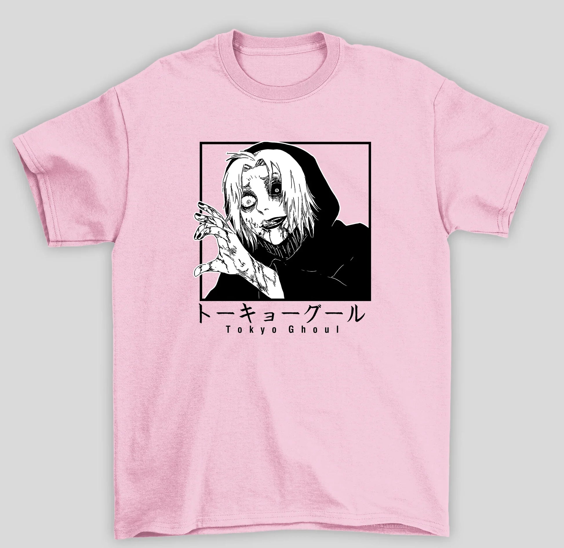 Camiseta Básica Unissex Tokyo Ghoul Anime Seidou Takizawa- ROSA BEBE
