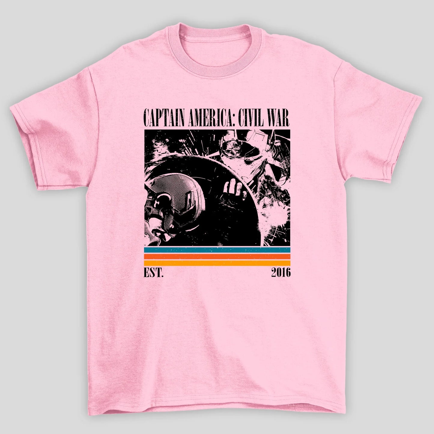 Camiseta Básica Unissex Capitão América Est. 2016