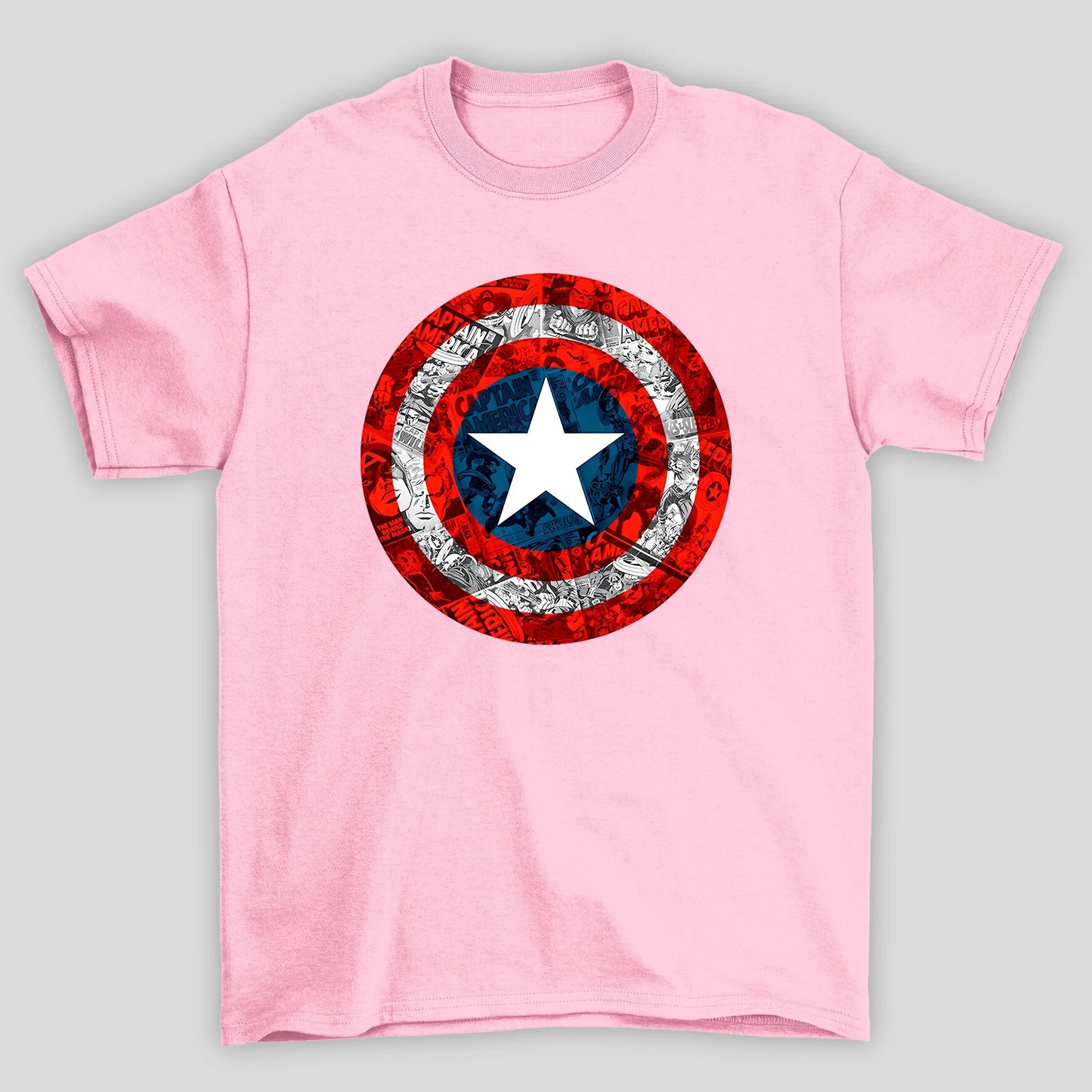 Camiseta Básica Unissex Capitão América Escudo