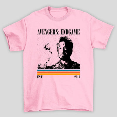 Camiseta Básica Unissex Homem de Ferro Avengers EndGame Est. 2019