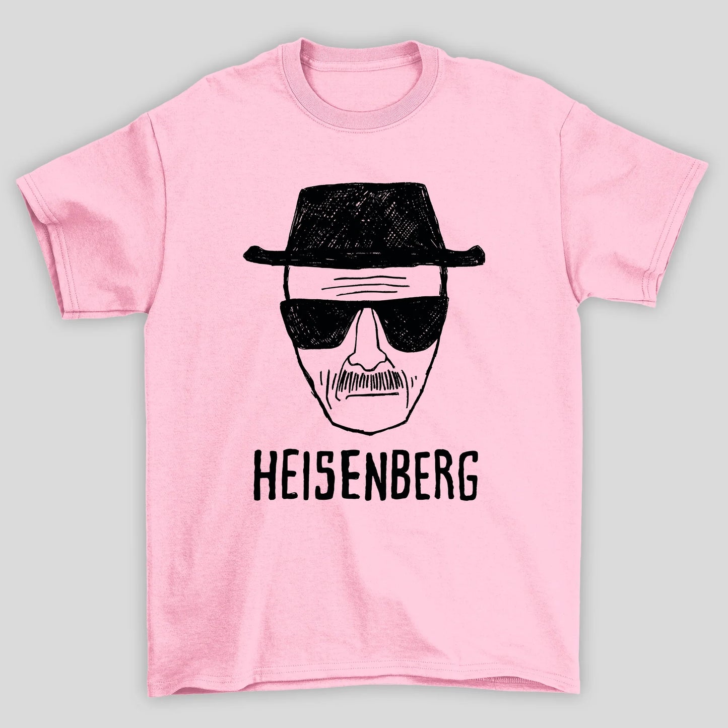 Camiseta Básica Unissex Breaking Bad Heisenberg Desenho Rosto