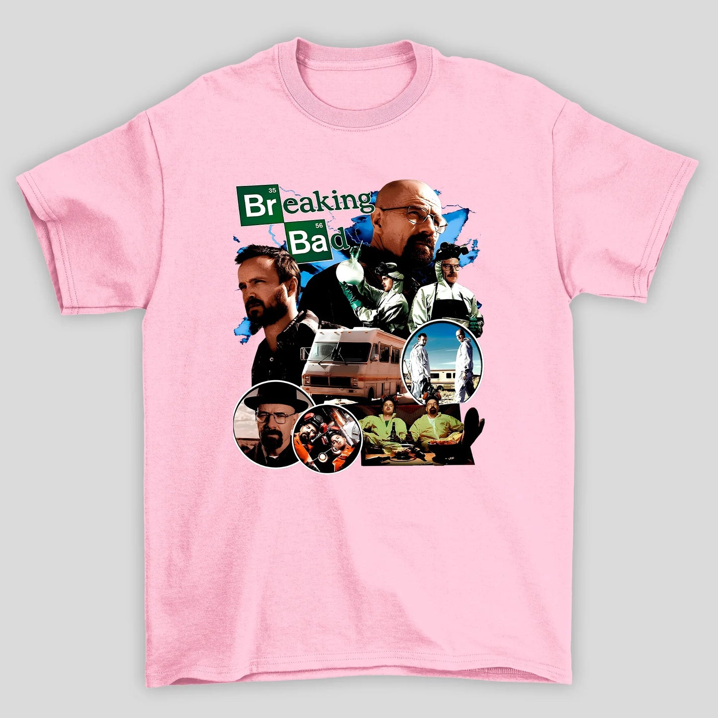 Camiseta Básica Unissex Breaking Bad Montagem Mr. White And Jesse
