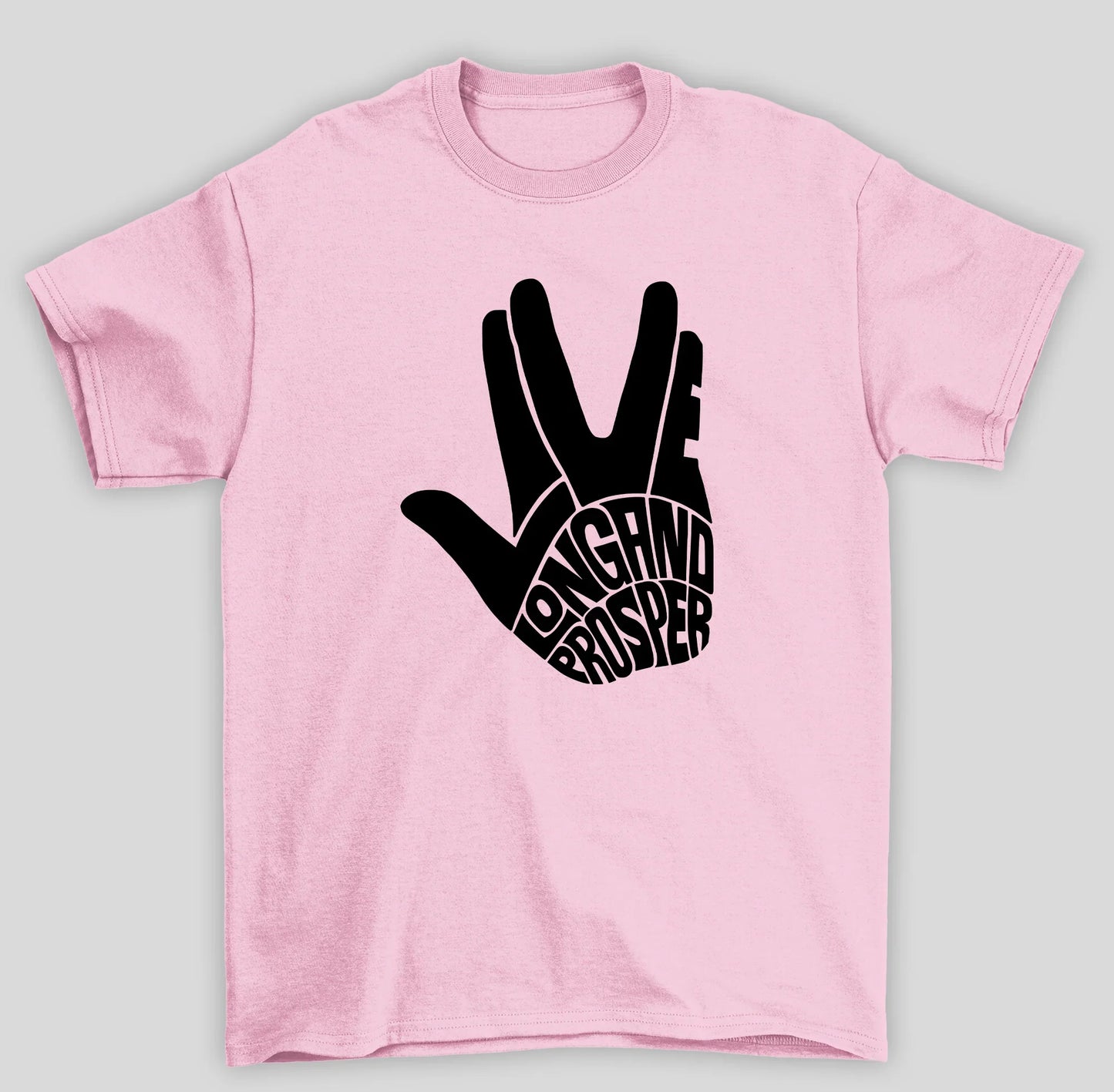 Camiseta Básica Unissex Star Trek Live Longand Prosper