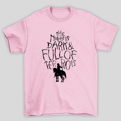 Camiseta Básica Unissex The Nightis Dark Game Of Thrones