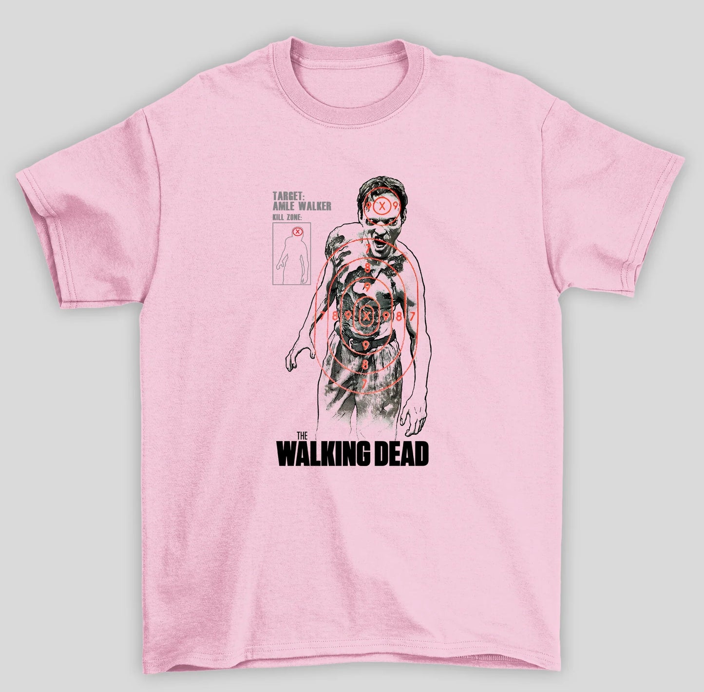 Camiseta Básica Unissex The Walking Dead Alvo Zumbi