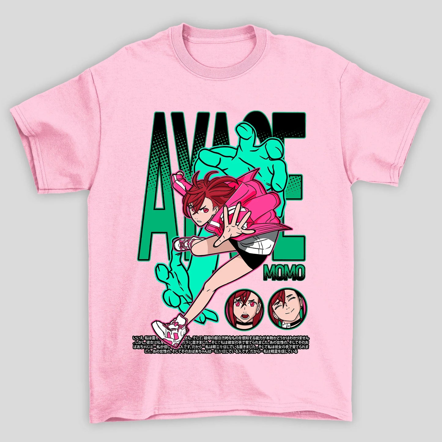 Camiseta Básica Unissex Dandadan Momo Ayase Maos
