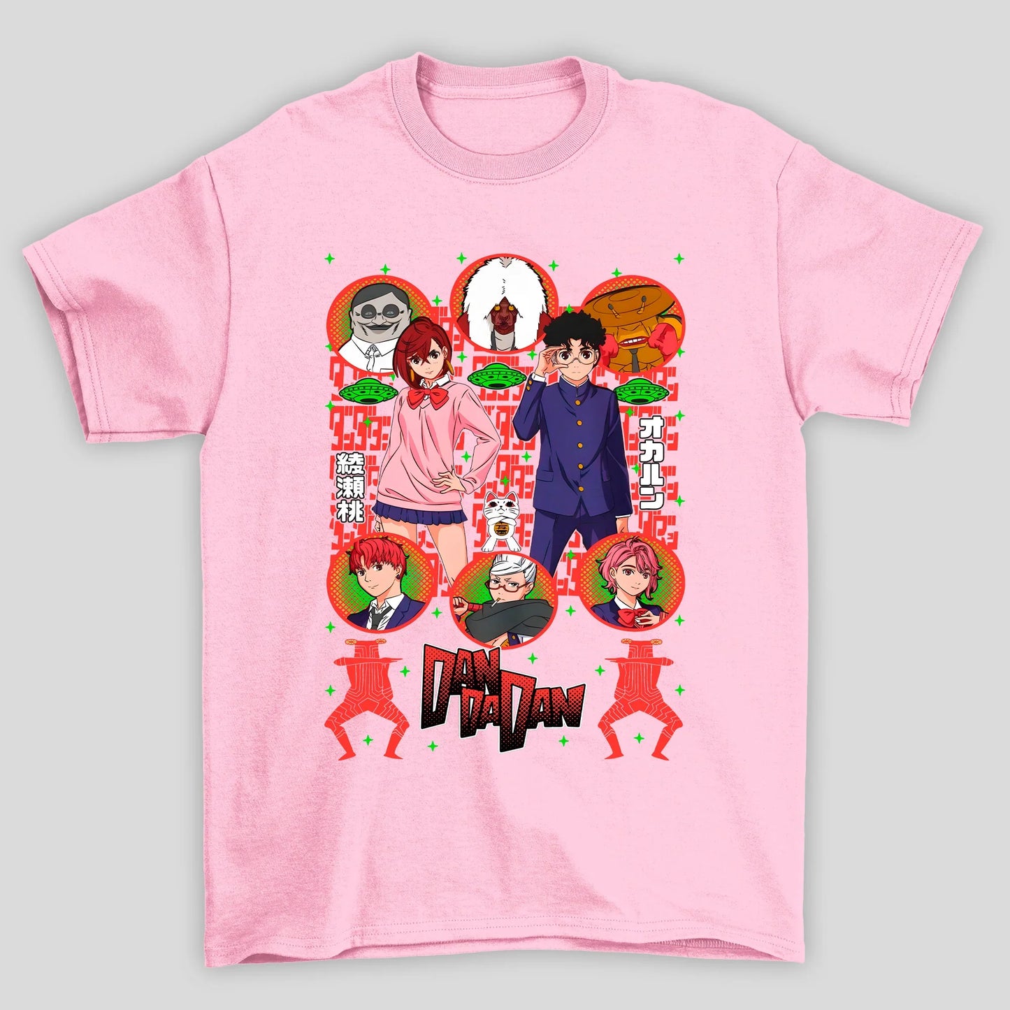 Camiseta Básica Unissex Dandadan Personagens