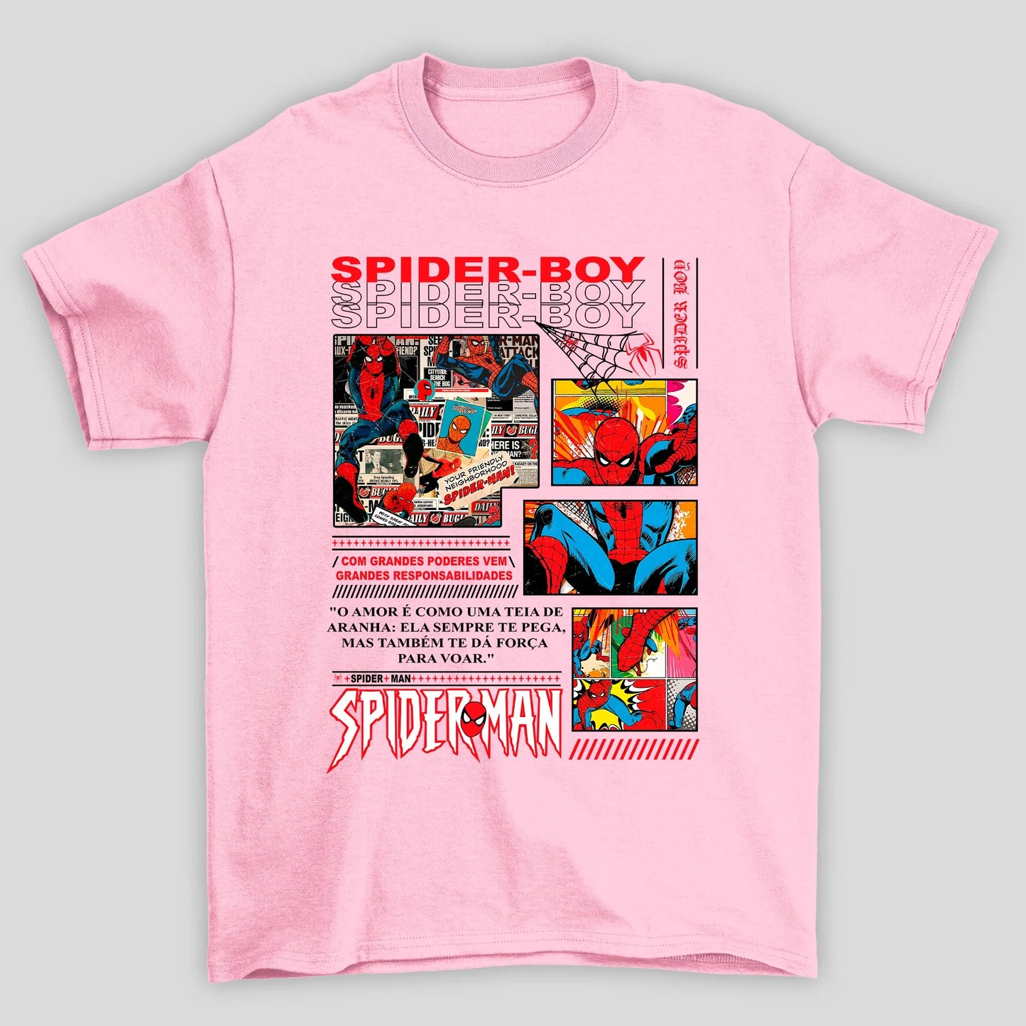 Camiseta Básica Unissex Spider Boy