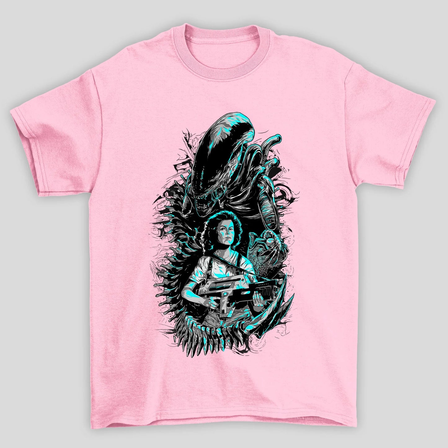 Camiseta Básica Unissex Alien Ellen e Xenomorph
