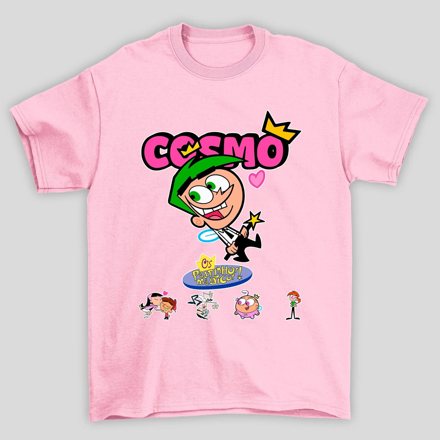 Camiseta Básica Unissex Cosmo Padrinhos Mágicos