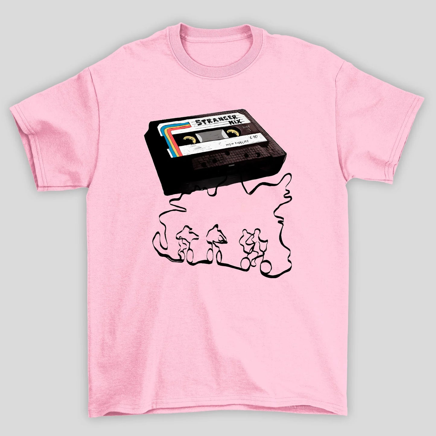 Camiseta Básica Unissex Fita Musica Stranger Things