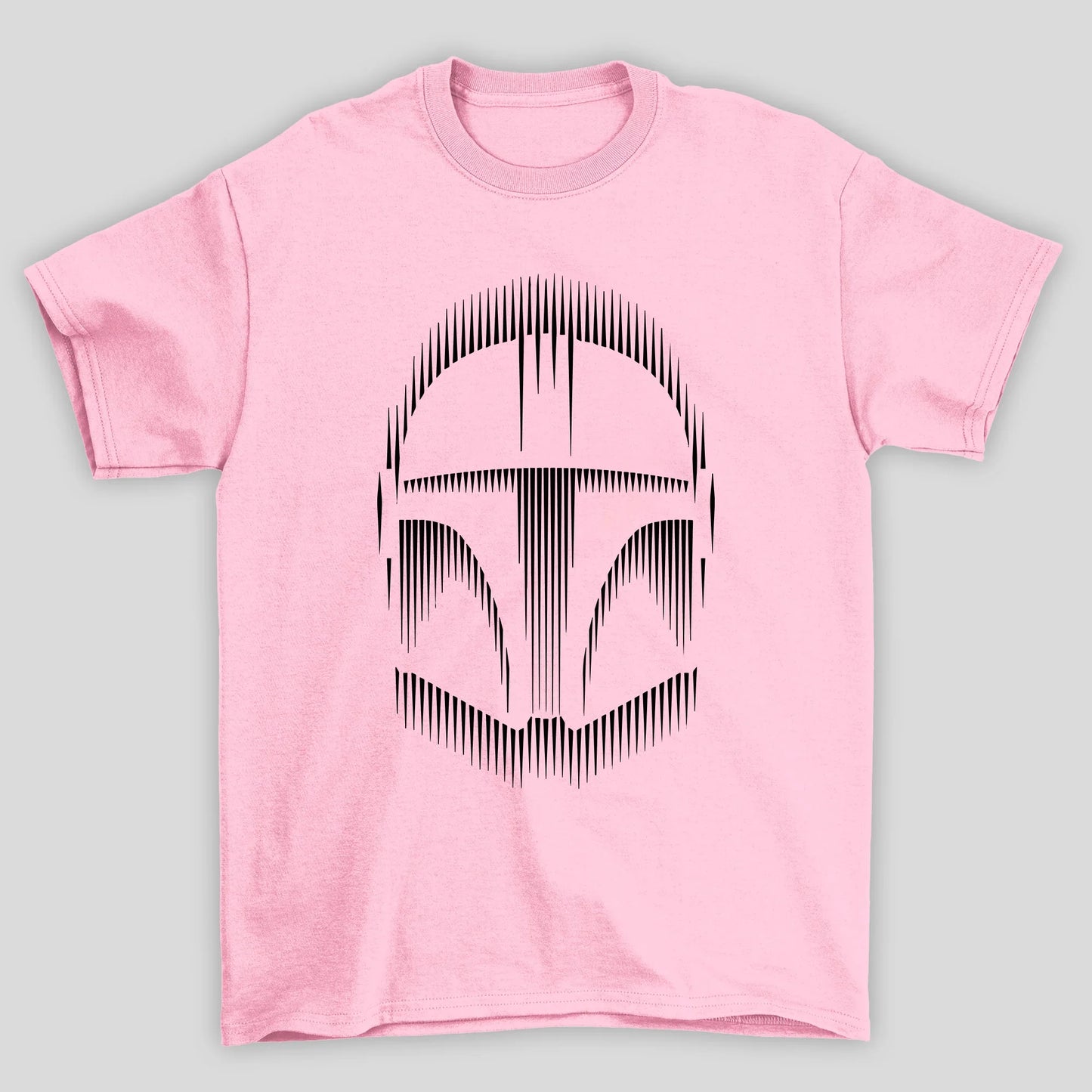 Camiseta Básica The Mandalorian Capacete Listras