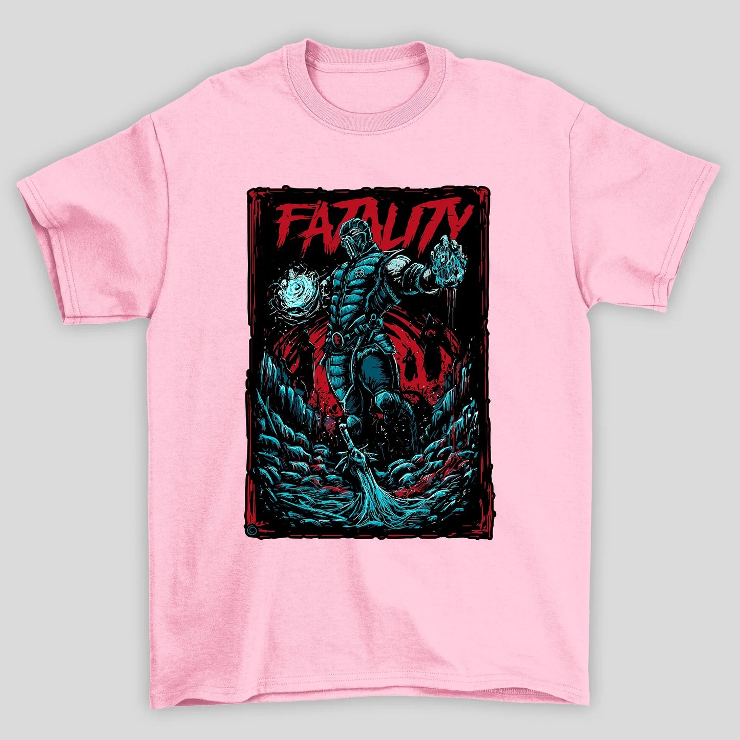 Camiseta Básica Unissex Mortal Kombat Subzero Fatality