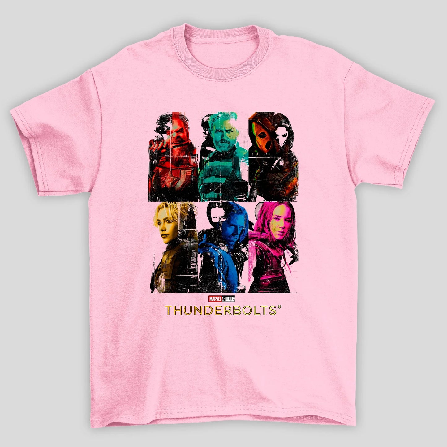 Camiseta Básica Unissex Thunderbolts Peronagens Poster