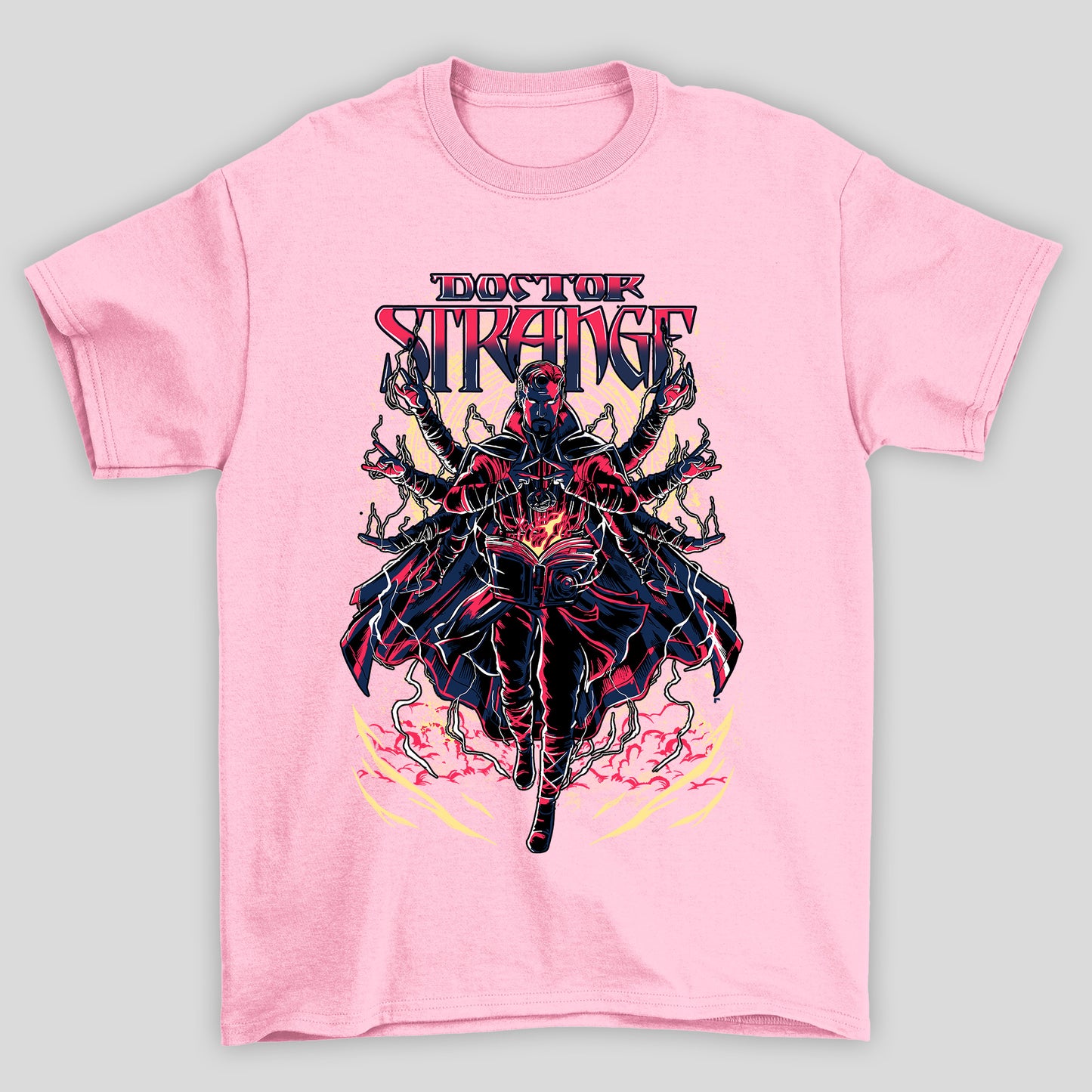 Camiseta Básica Unissex Doctor Strange Feitiço Livro Vermelho