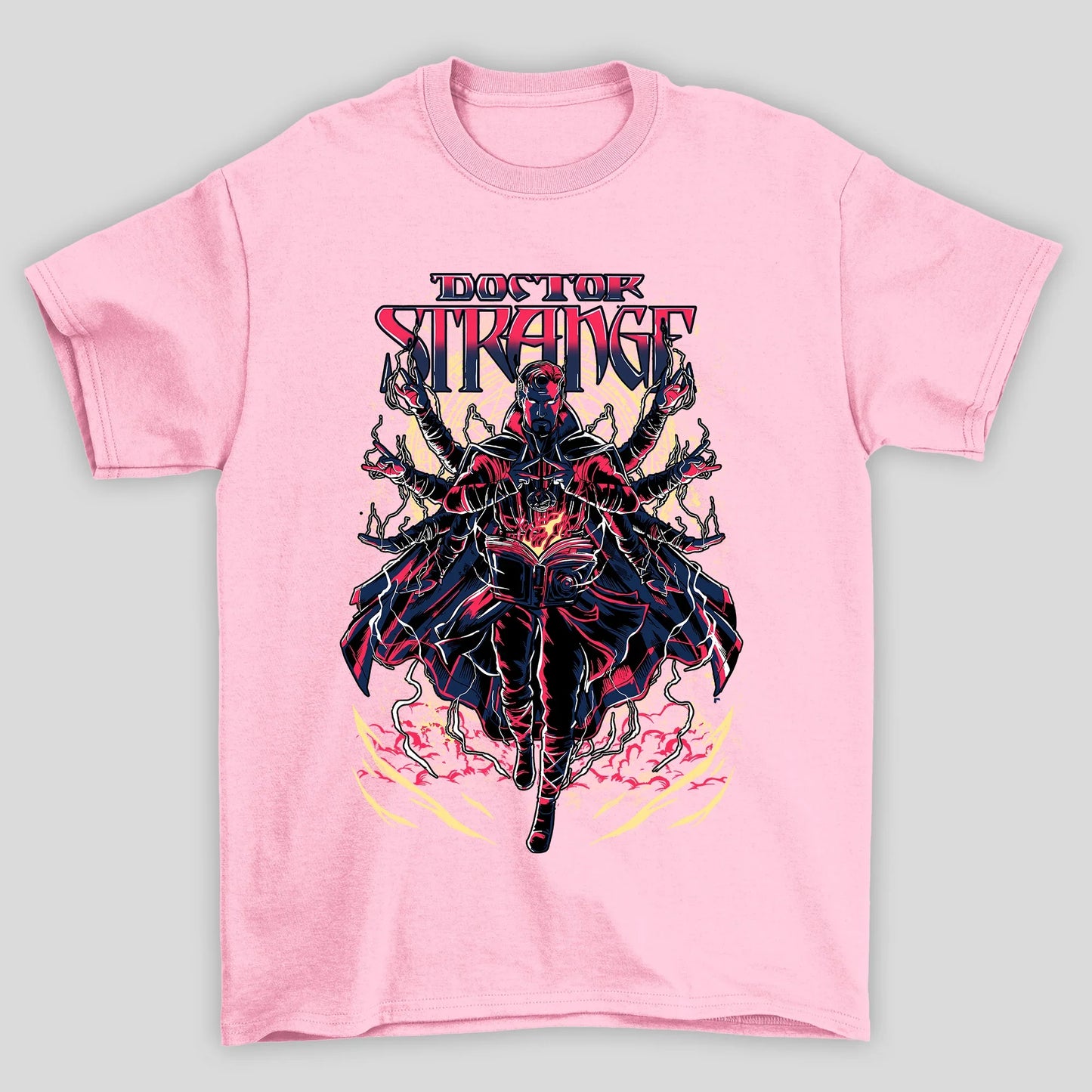 Camiseta Básica Unissex Doctor Strange Feitiço Livro Vermelho