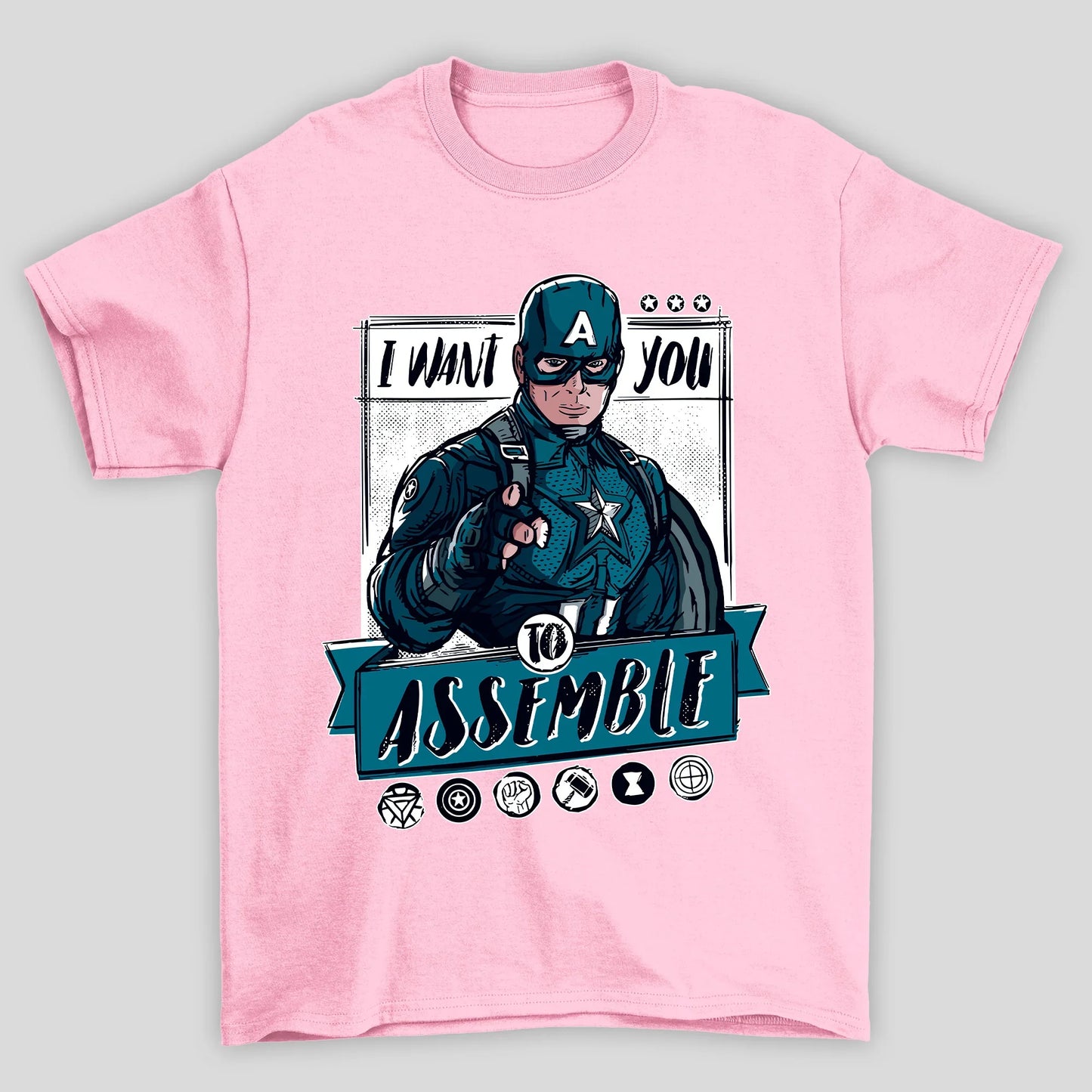 Camiseta Básica Unissex I Want You Assemble Capitao America