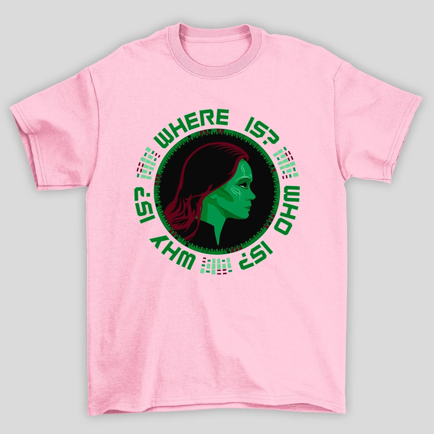 Camiseta Básica Unissex Gamora Where Is Guardioes Da Galaxia