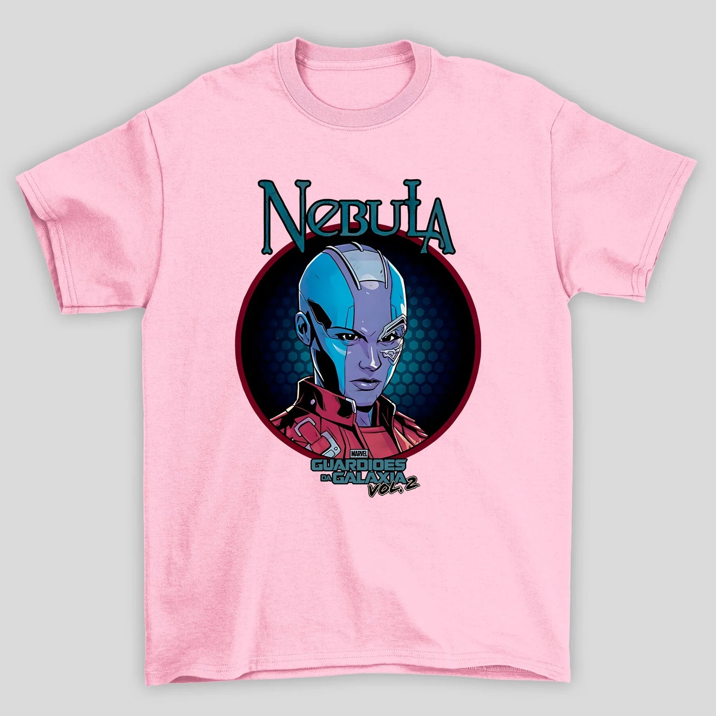 Camiseta Básica Unissex Nebula Rosto Guardioes Da Galaxia