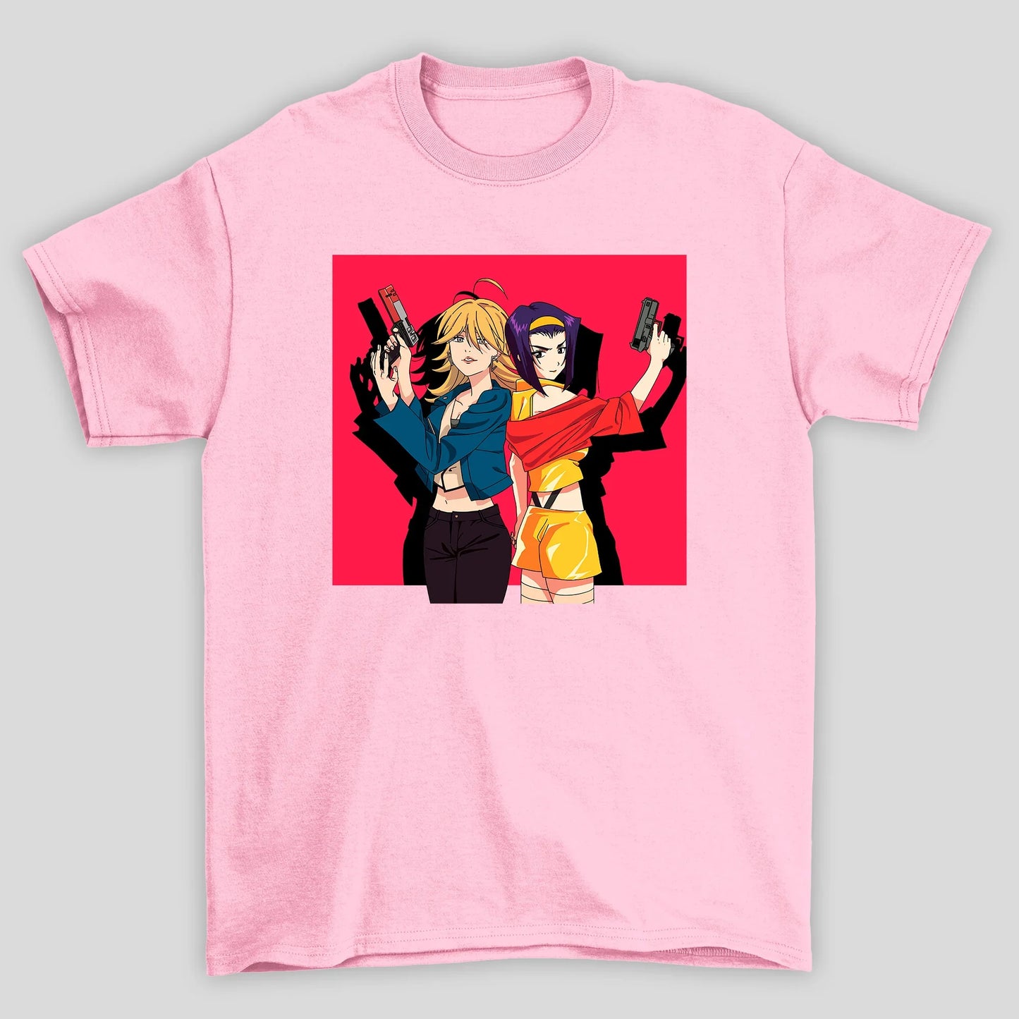 Camiseta Básica Unissex Chris e Faye Lazarus Cowboy Bebop