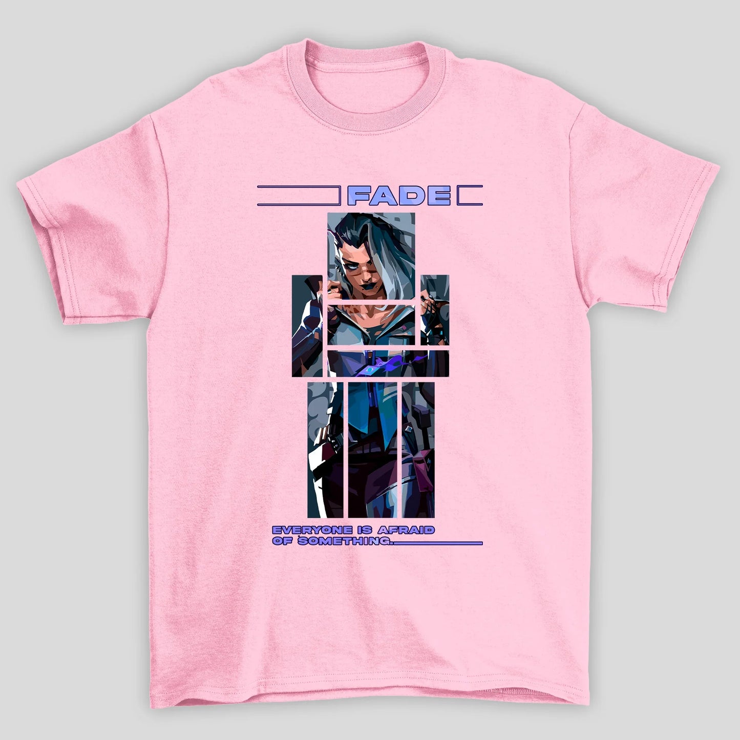 Camiseta Básica Unissex Fade Quadrados Valorant