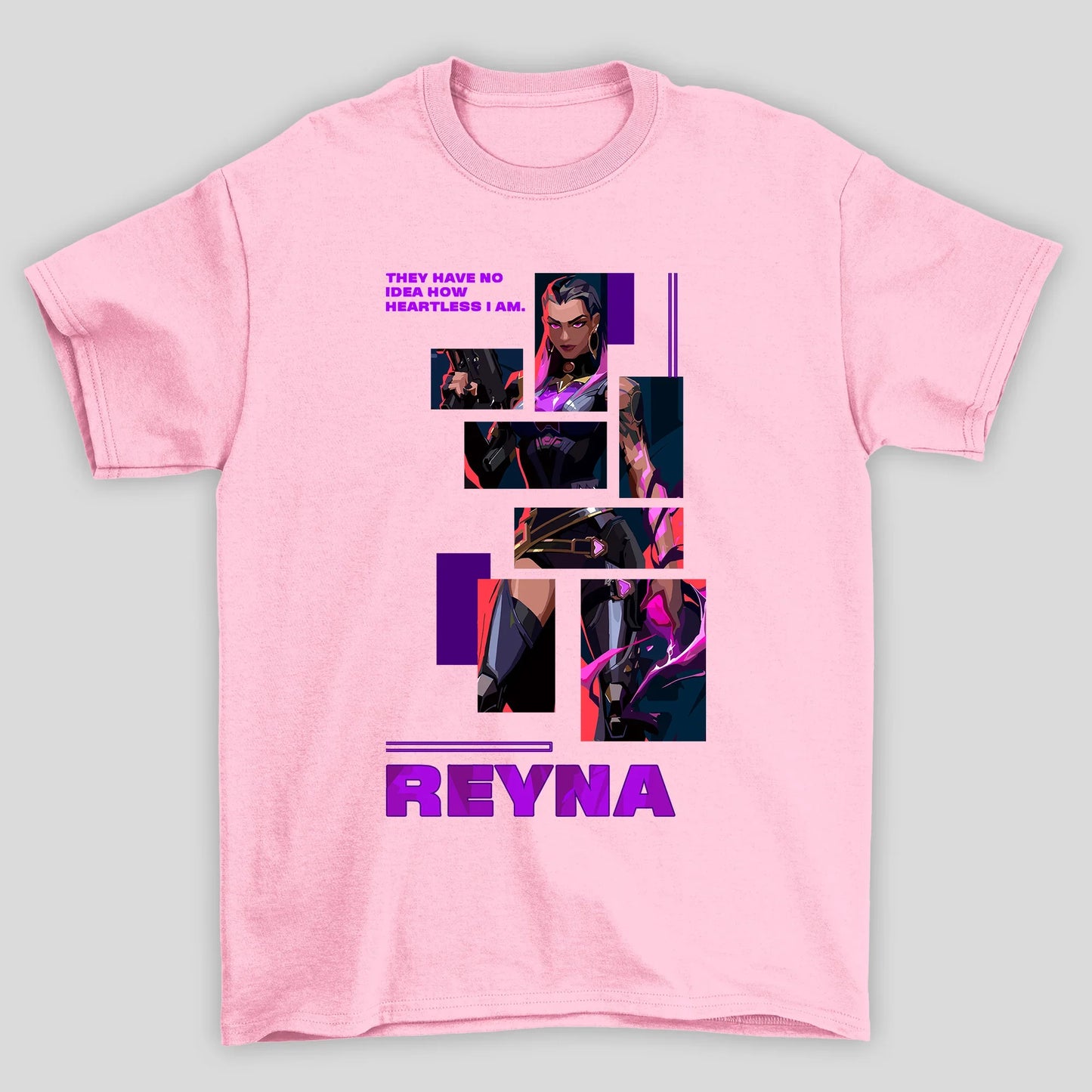 Camiseta Básica Unissex Reyna Quadrados Valorant